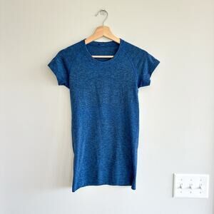 Lululemon Swiftly Tech Short Sleeve Crew Cerulean Blue / Black 6